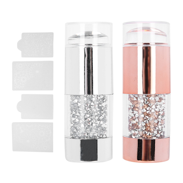 Neglekunst Stempler Professionelle Silikon Dobbeltsidede Negle Manicure Stempler Stempel til Kvinder