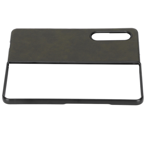 Affärsskal i läder med mönster, stötsäkert skal för Samsung Galaxy Z Fold 3, armégrön