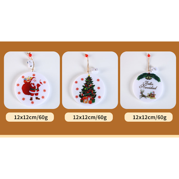 Joulupukki Koristevalot Joulukuusi Ripustus Joulufestivaali Kiinnike Koriste Valoketju Warm White Reindeer 12 * 12cm