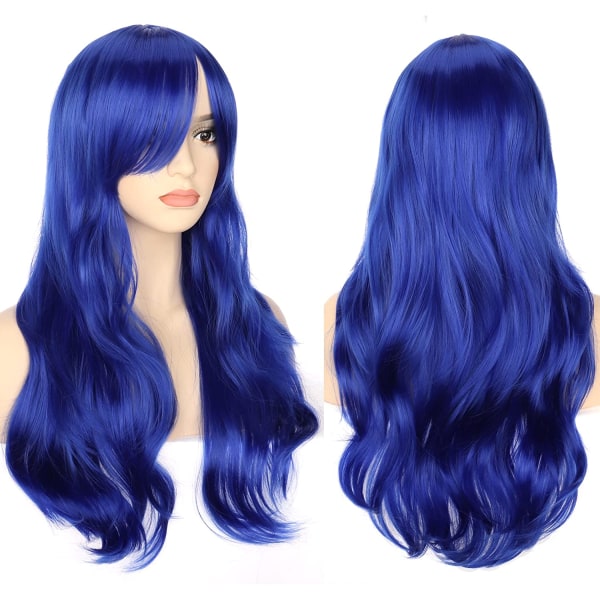 Cosplay wigs with bangs & long, wavy, curly hair 80cm