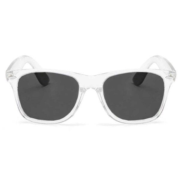 Transparenta Wayfarer Solglasögon Svart Glas + Senil Snodd