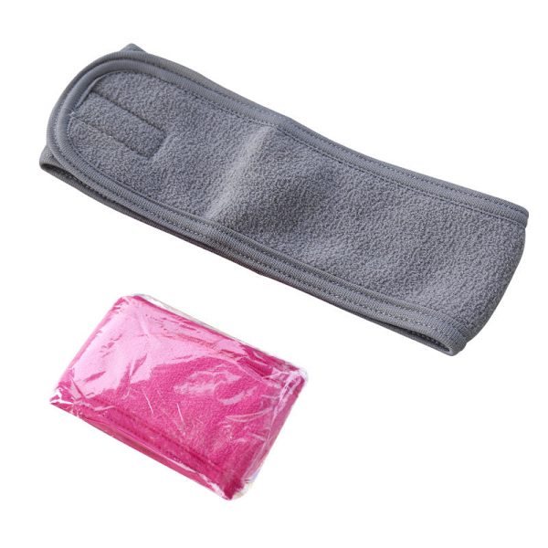 Hårbånd Dobbelt Lag Konfinering Hodeplagg Vask Ansikt Hårbånd Løping Fleece på En Side Hårbånd 5pcs Color Random