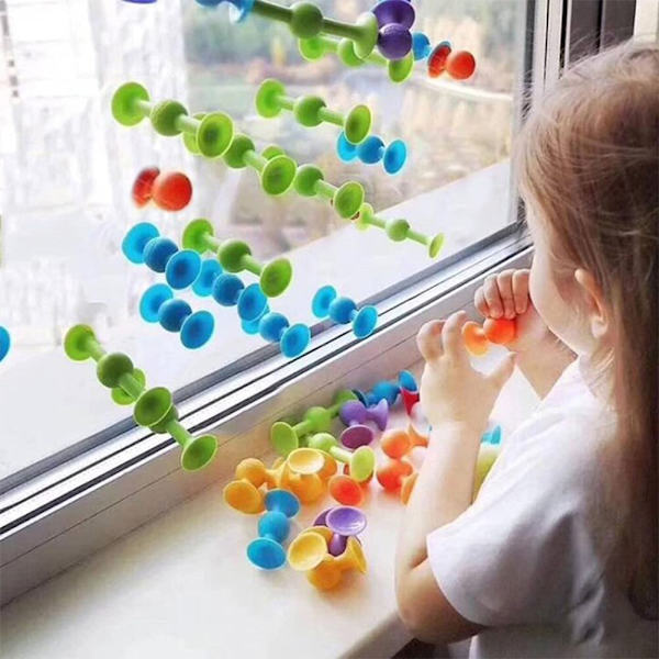 9 stk. Sticky Toy Silikonsett Utendørs Popdart Leketøy