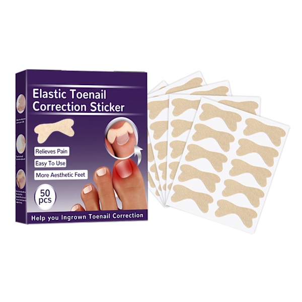 Topplaster for innvokste tånegler - Elastisk, korrigerende lapper for pedikyr