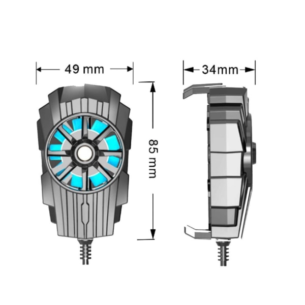 Mobile Phone Cooler Cooling Fan Gamepad Holder Bracket Fan Radiator