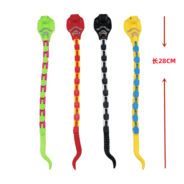Ny Exotisk Avlastande Bytbar Kedja Orm Cykel Benled Kedjespår Tryckreducerande Kreativ Leksak Color Random