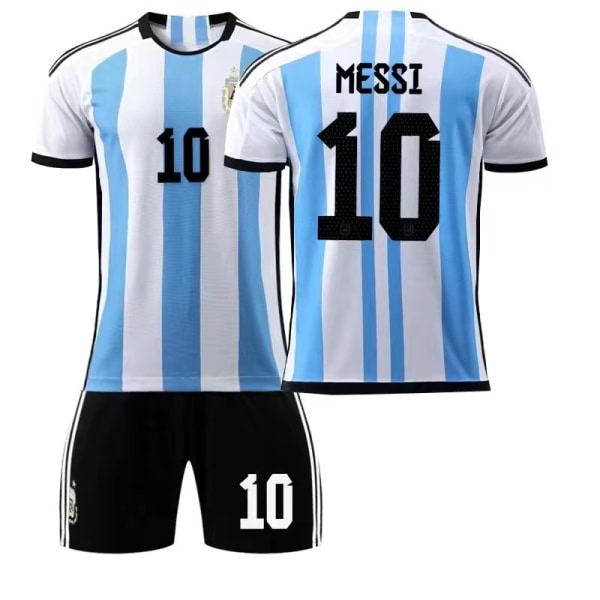 Argentina Jerseys Main Away Court No.10 Macy fotballdraktsett for voksne og barn Argentina Home-2 Size 26