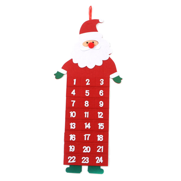 Julnedräkning fickkalender snögubbe gubbe print Santa Claus