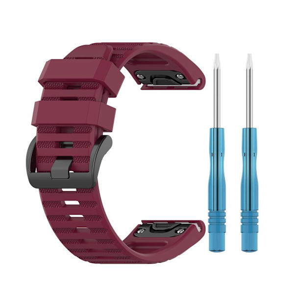 Vaihtohihnat yhteensopivat Garmin Fenix 7X/Fenix 6X GPS/Fenix 6X PRO -kelloille, silikoninen hihna 26 mm, pikalukitus, työkalu mukana