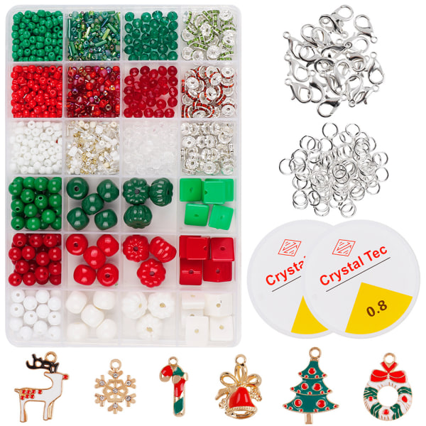 Nye 24 Grid Christmas Beads DIY Accessories Armbånd Candy A