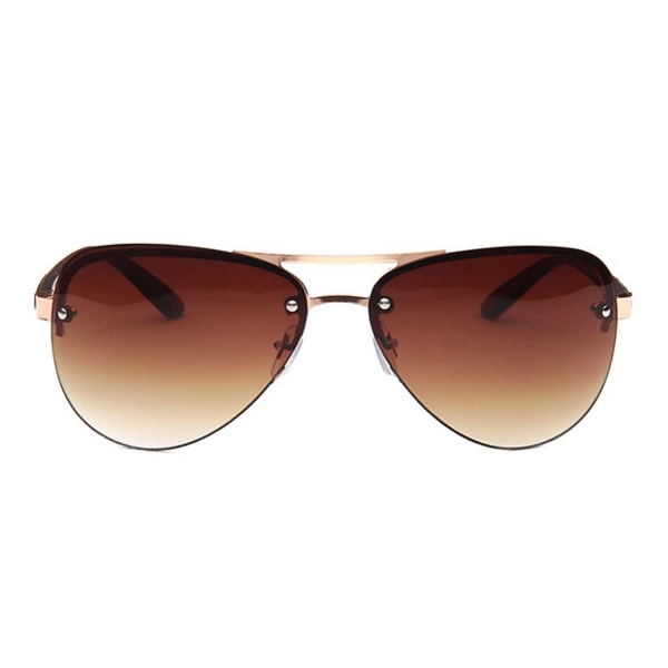 Moderne brune pilotbriller Aviator solbriller
