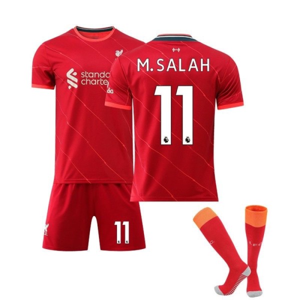 Liverpool Hjemme rød fotballskjorte voksen nr. 11 med sokk