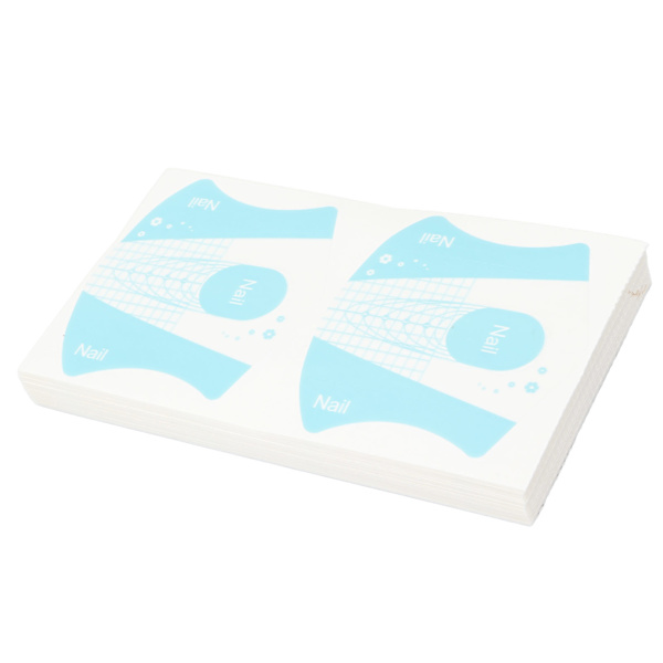 100 st Reusable Nagelstickers för Nagelsalong - Självhäftande Nagelförlängningsmallar