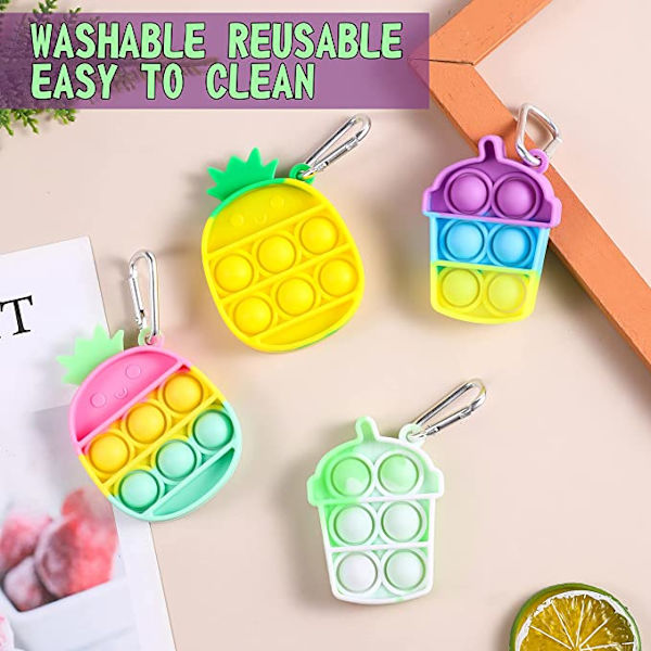 4xPop Its Fidget Leksak Mini Push It Pop