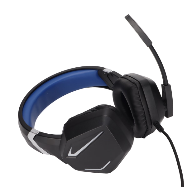 Gaming-hörlurar Stereo RGB-ljus Minnesskum Öronmuffar 3,5 mm USB Trådbunden Over Ear-headset med mikrofon för PS4 PC Mobiltelefon