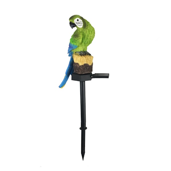 Solcelle Resin Lys Hage Lampe Utendørs Led Vanntett Jord Lampe Parrot [Green 】