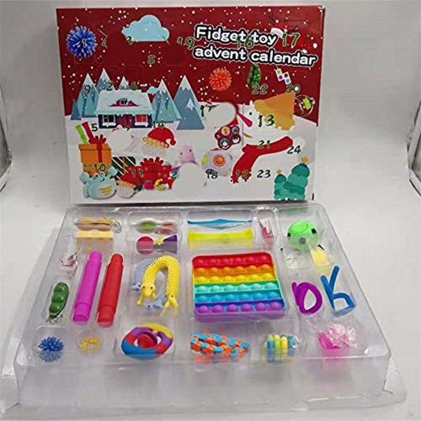 Adventskalender Set, 24st Julnedräkningskalender Sensory Fidget Toys 1