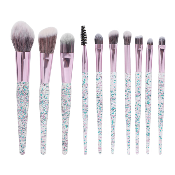 10 st Bärbar Makeup Brush Set Eye Shadow Concealer Blusher Brush Kosmetisk borste Makeup Tool