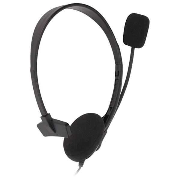 S480 Telefonheadset 3,5 mm plugg brusreducering justerbart enkel öra kundtjänst headset för datorer svart