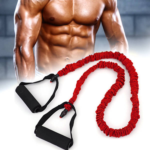Sportrømming med spor med anti-brudd innendørs elastisk belte Yoga Power Training Motstandsband (rød (15lb))