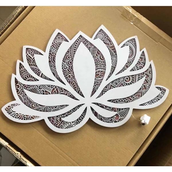 Atmosphere Night Light Kreativ Mandala Dekoration Til Yoga Room Soveværelse Lotus Plane