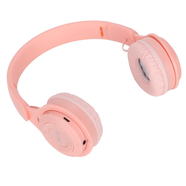 Y08 Barn Hörlurar Macaron Snygg Stereo Ljud Fällbar Plug in Kort Bluetooth Over Ear Hörlurar Rosa