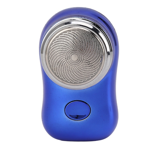 Mini Skäggtrimmer Fickstorlek Typ C Laddningsbar Lågbrus Elektrisk Skäggtrimmer med 400mAh Batteri för Bilresor Polerad Blå