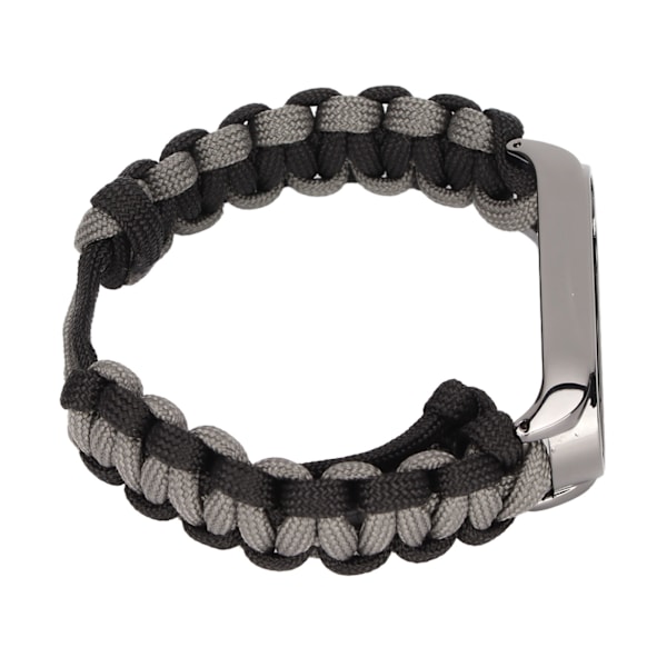 Armbåndsrem i snor for Xiaomi Mi Band 6/5 NFC Klokker Justerbar Utbyttbar Armbånd Svart Grå