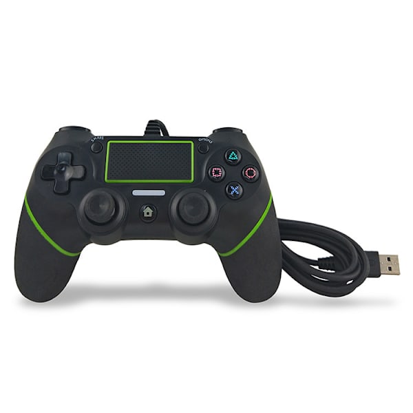 PS4 Controller Trådløs Bluetooth Fjernbetjening Joystick Black green