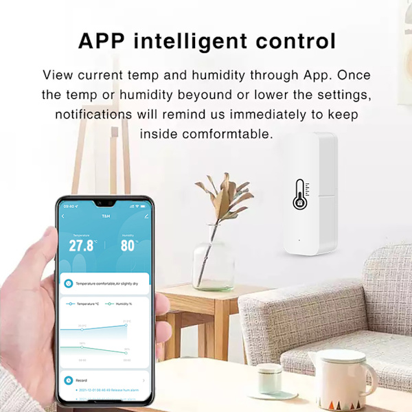 Tuya Elektronisk Fjernbetjening Temperatur Fugtighedssensor WiFi