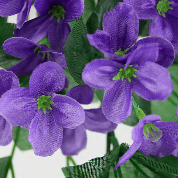 Konstgjord växt _ väggmonterad konstgjord violett blomma