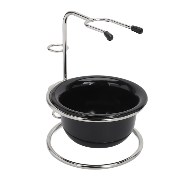 Barberhøvelstativ, robust, stabilt, stilig utseende, rustfritt, bærbart, skål for barberskum til herrer, for frisørsalong, hotell, hjem