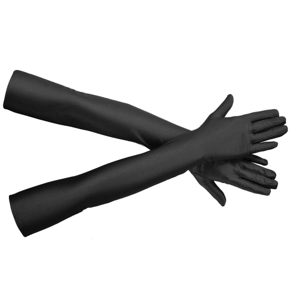 Halloween - Långa handskar - Maskerad - Cosplay Svart Black