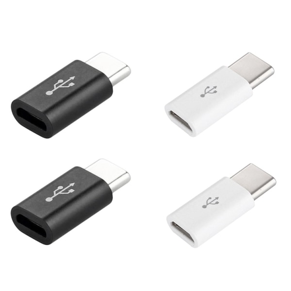 2-pack Micro USB till USB C-adapter svart
