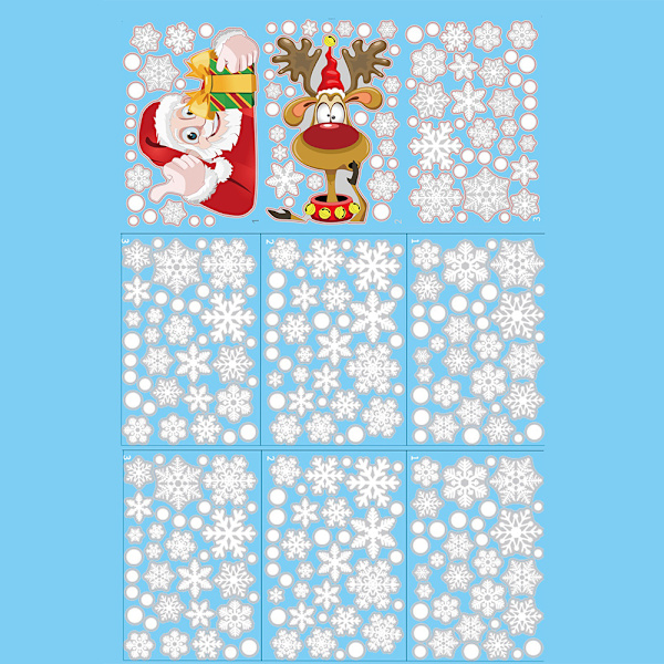 Väggdekaler för God Jul - Jultomten, Rådjur, Fönsterdekal 2