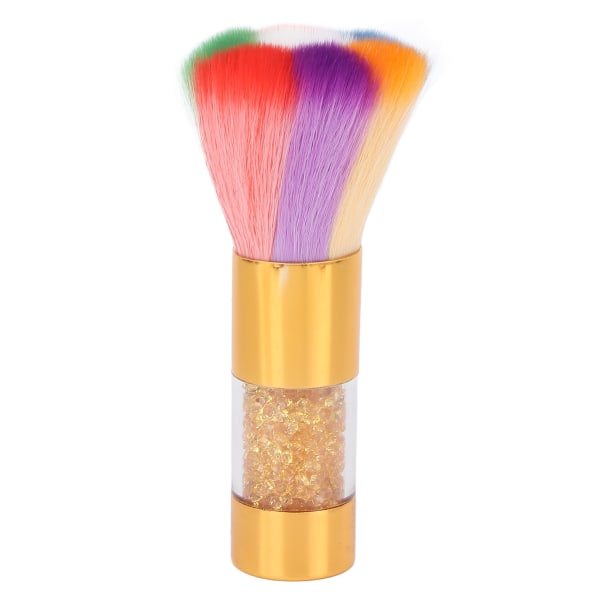 Bærbar enkelt farverig makeupbørste Fluffy Blusher-børste Nail Art Dust Cleaning BrushGold