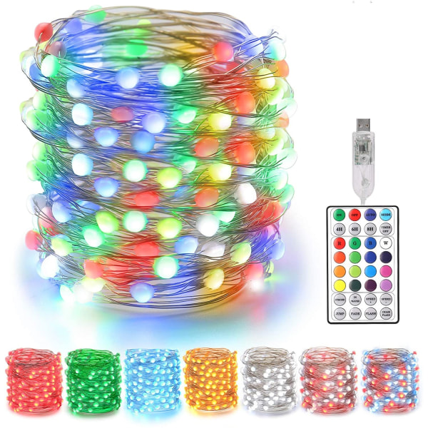 RGB USB Jul Dekorative LED Lyslenke Juletre Pynt