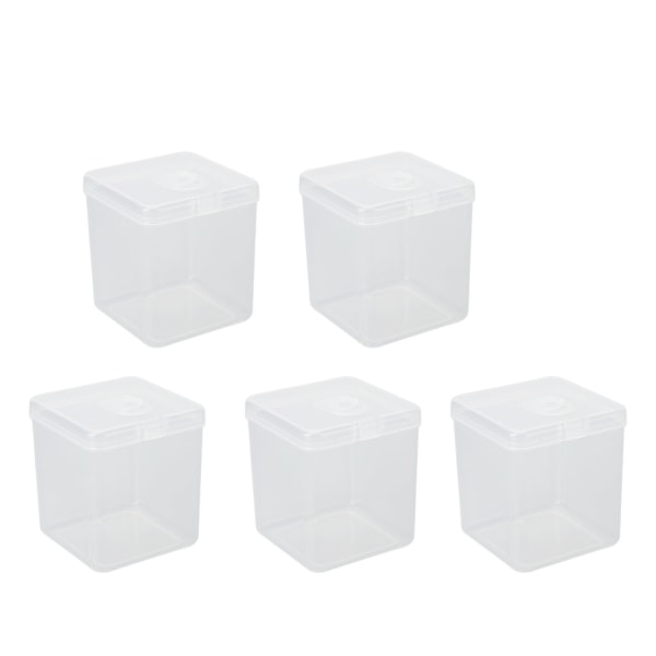 5-pack Smink Svampfodral Flerfunktionellt Transparent Dammsäkert Bärbart Puderpuff Förvaringspåse för Hemma Resor