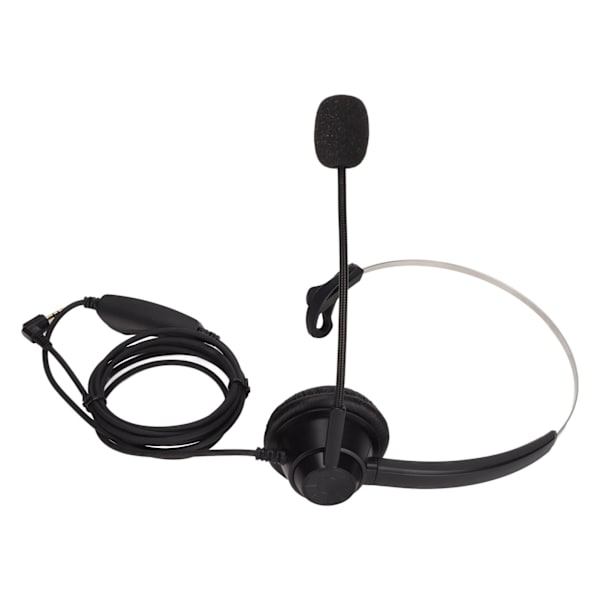 H360‑2.5MV 2.5mm affärsheadset Monaural kontorsheadset med justering av högtalarvolym och mikrofonljud