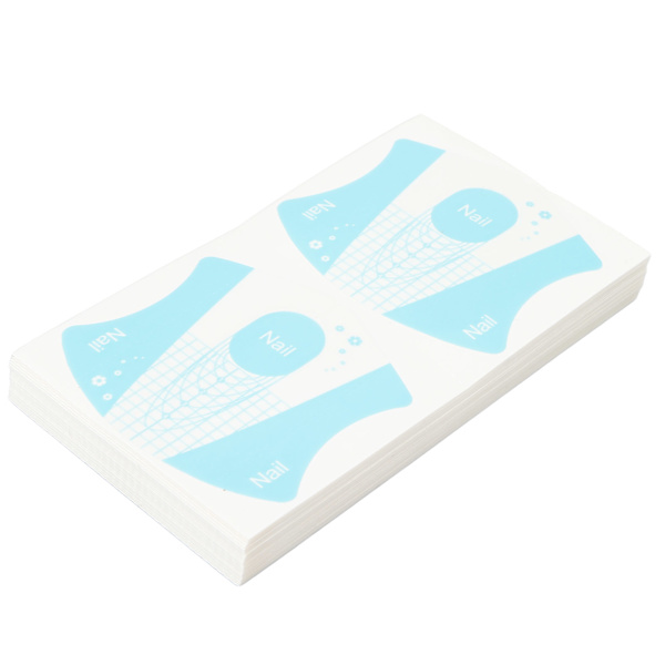 100 st Reusable Nagelstickers för Nagelsalong - Självhäftande Nagelförlängningsmallar
