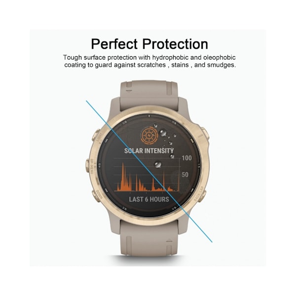 Garmin Fenix 6S Pro • Skärmskydd • 9H härdat glas