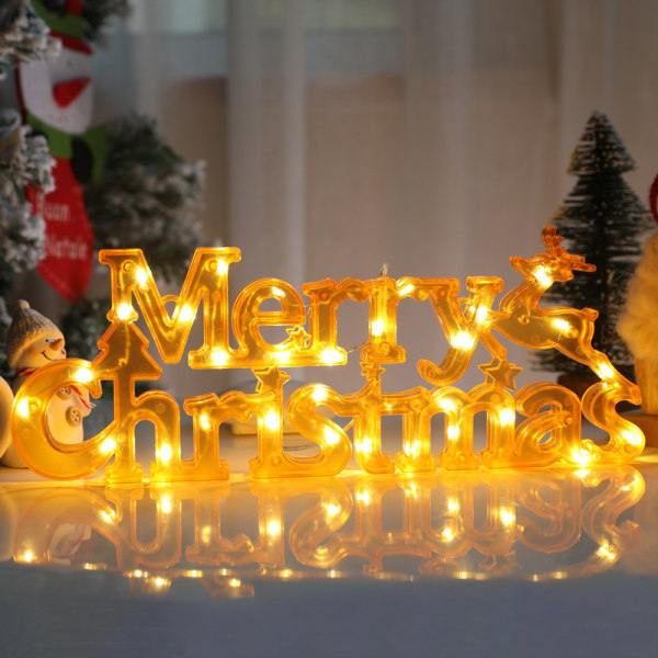 Led-mallinnuslamppu Joulukuusen koristelu Huoneen koristelu värikkäät valot Yellow