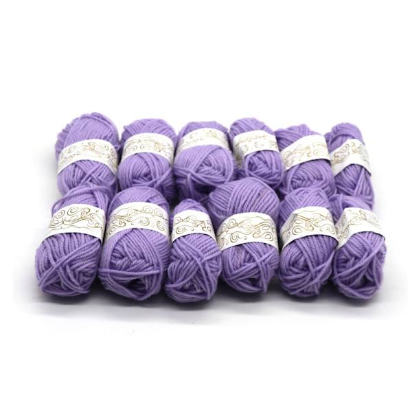 12 Färgade DIY-Material i Ull för Barn, Handgjorda för Förskolan 12 Light Purple