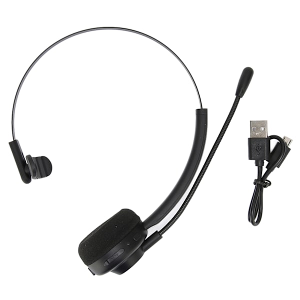 Bluetooth Trucker Headset med brusreducering Trådlösa hörlurar med mikrofon för hemmakontor