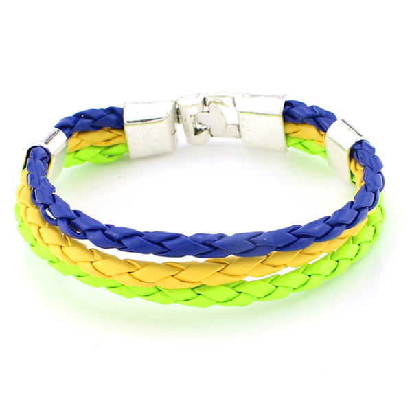 2 st. VM-flagga Läderarmband
