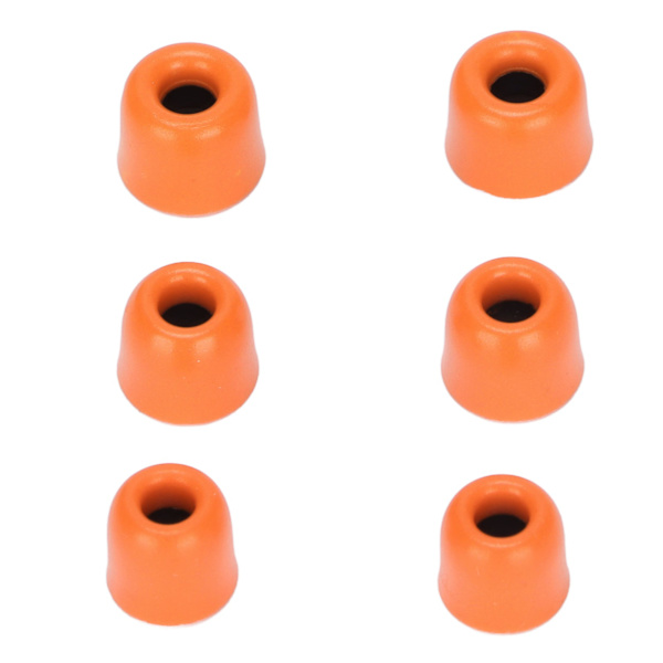 6 st ersättningsöronproppar brusreducerande minnesskum öronproppar för 4,3 mm-6,0 mm hörlurar orange