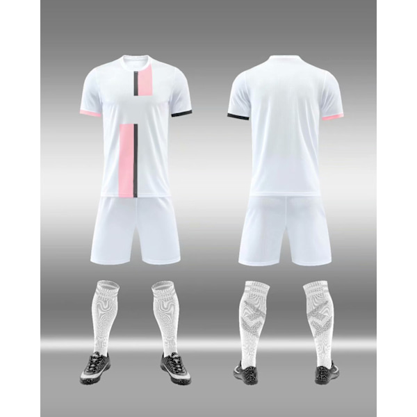 Nyt Fodbolddragt Sæt til Voksne og Børn - Træningsdragt med Let Bord - Fodbolddragt til Konkurrence - Holduniform BA L Ke Size 26 (140cm-150cm)