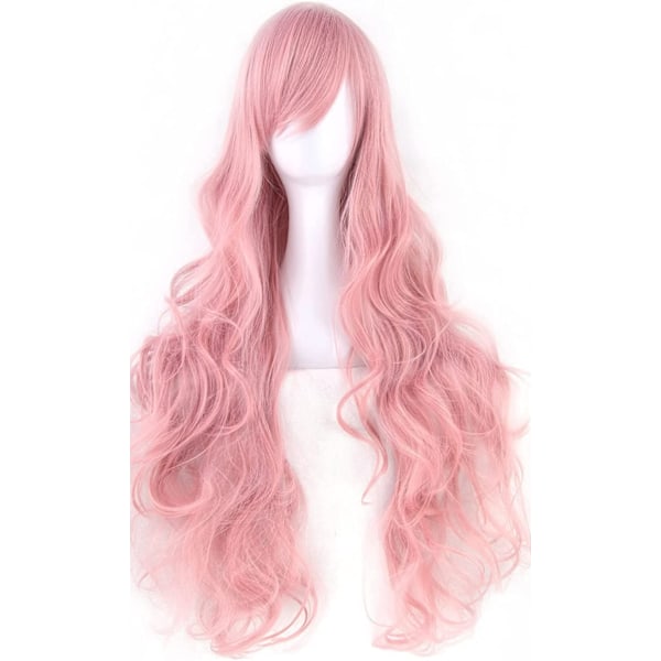 Cosplay-peruukit otsatukalla & pitkällä, aaltoilevalla, kiharalla hiuksella 80cm