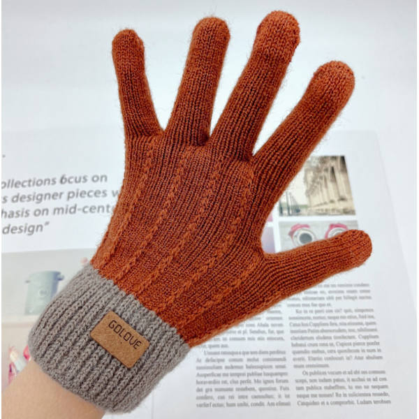 Vinter-touchskärm stickade handskar
