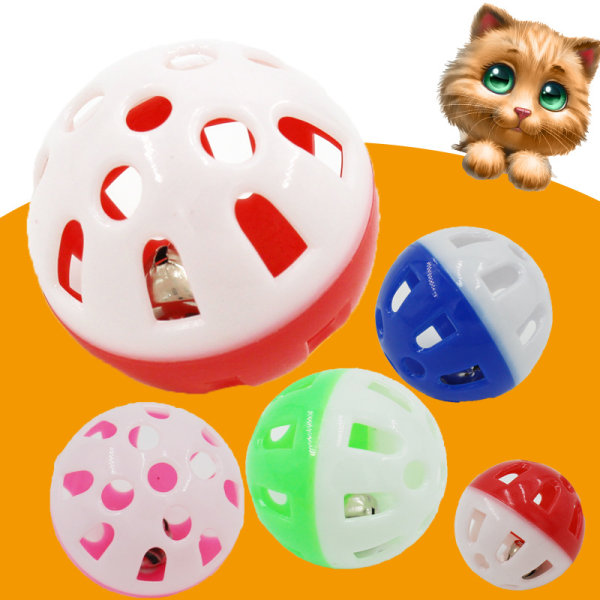 Kitten Toy Ball Plastic Hollow Bell Ball